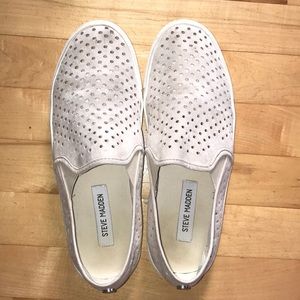 Steve Madden perforated slip on sneakers